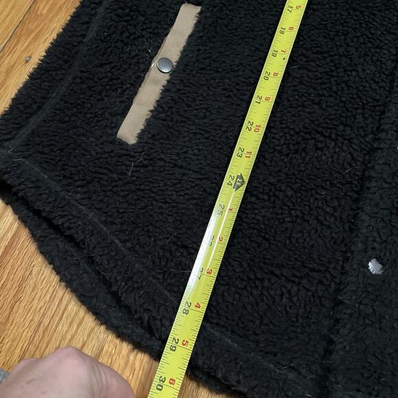 LL Bean x Todd Snyder Hi Pile Sherpa Polar Fleece Snap Jacket Black Size Large - Picture 4 of 7